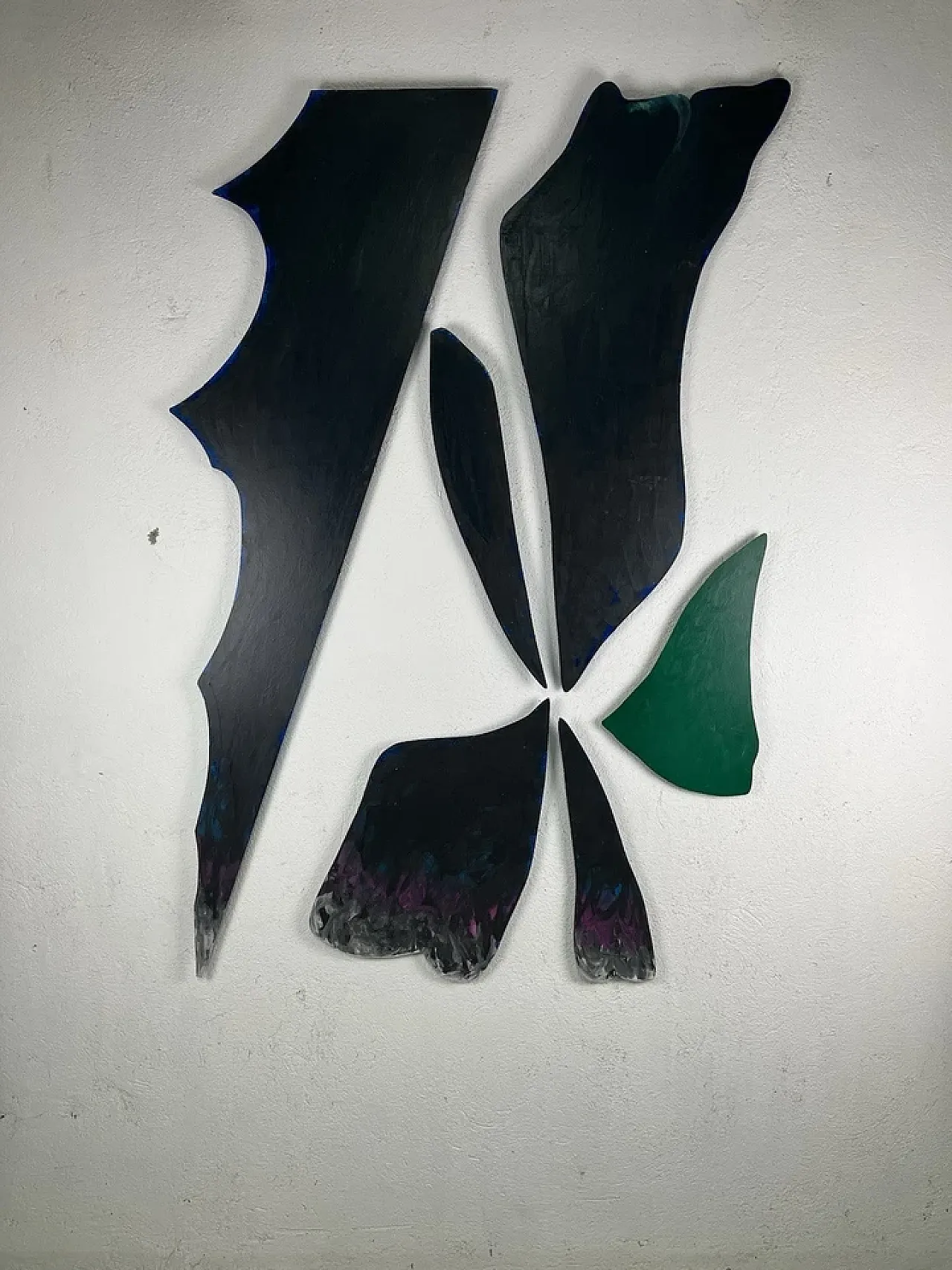 Fiore Notturno di Mario Surbone, acrilico su legno, anni '80 1