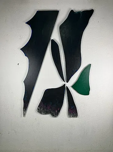 Night flower of Mario Surbone, acrylic on wood, 80s