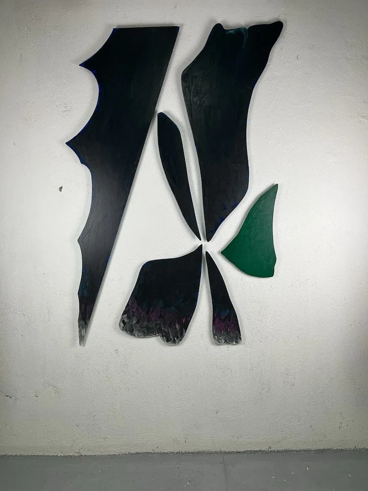 Fiore Notturno di Mario Surbone, acrilico su legno, anni '80 2