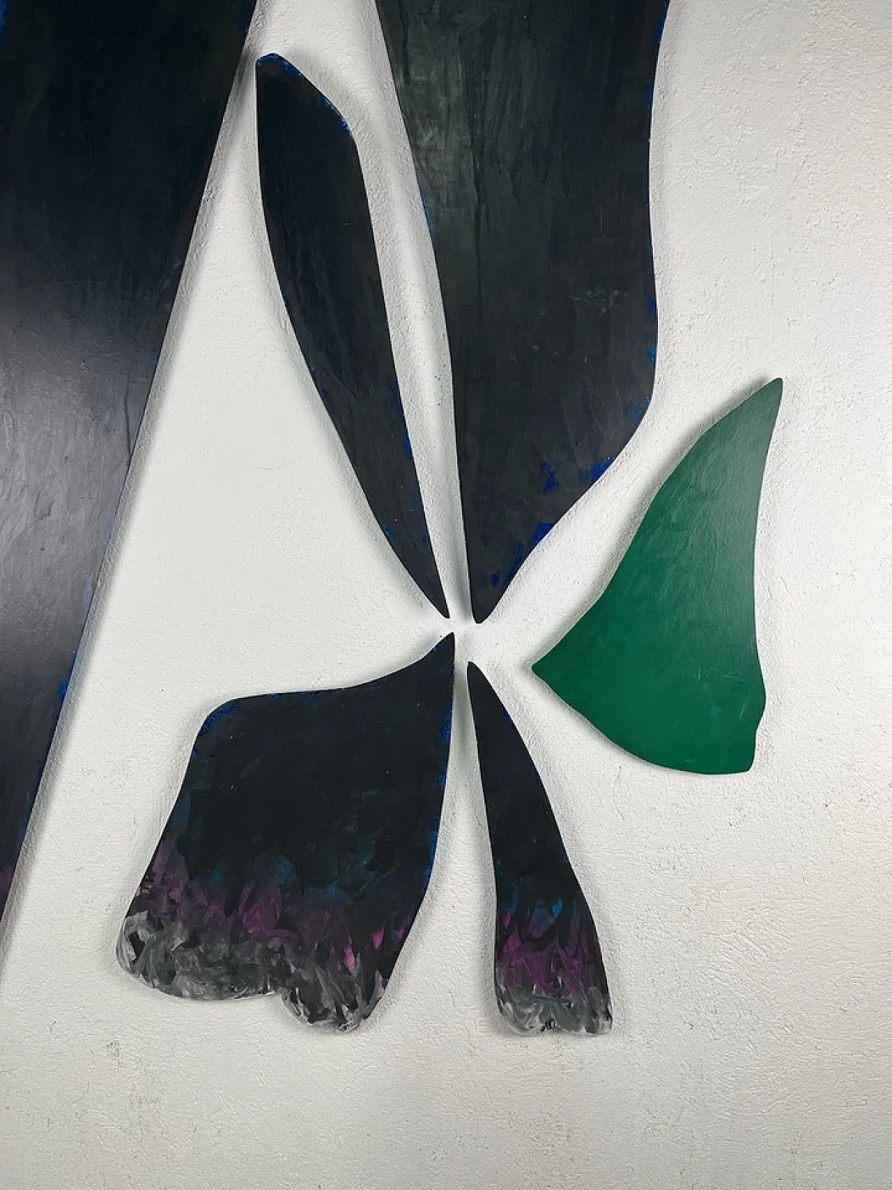 Fiore Notturno di Mario Surbone, acrilico su legno, anni '80 3