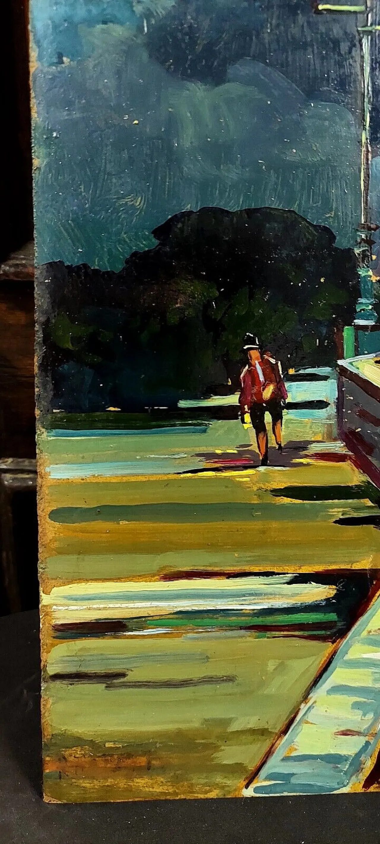 Livorno, oil on faesite, 1970s 2