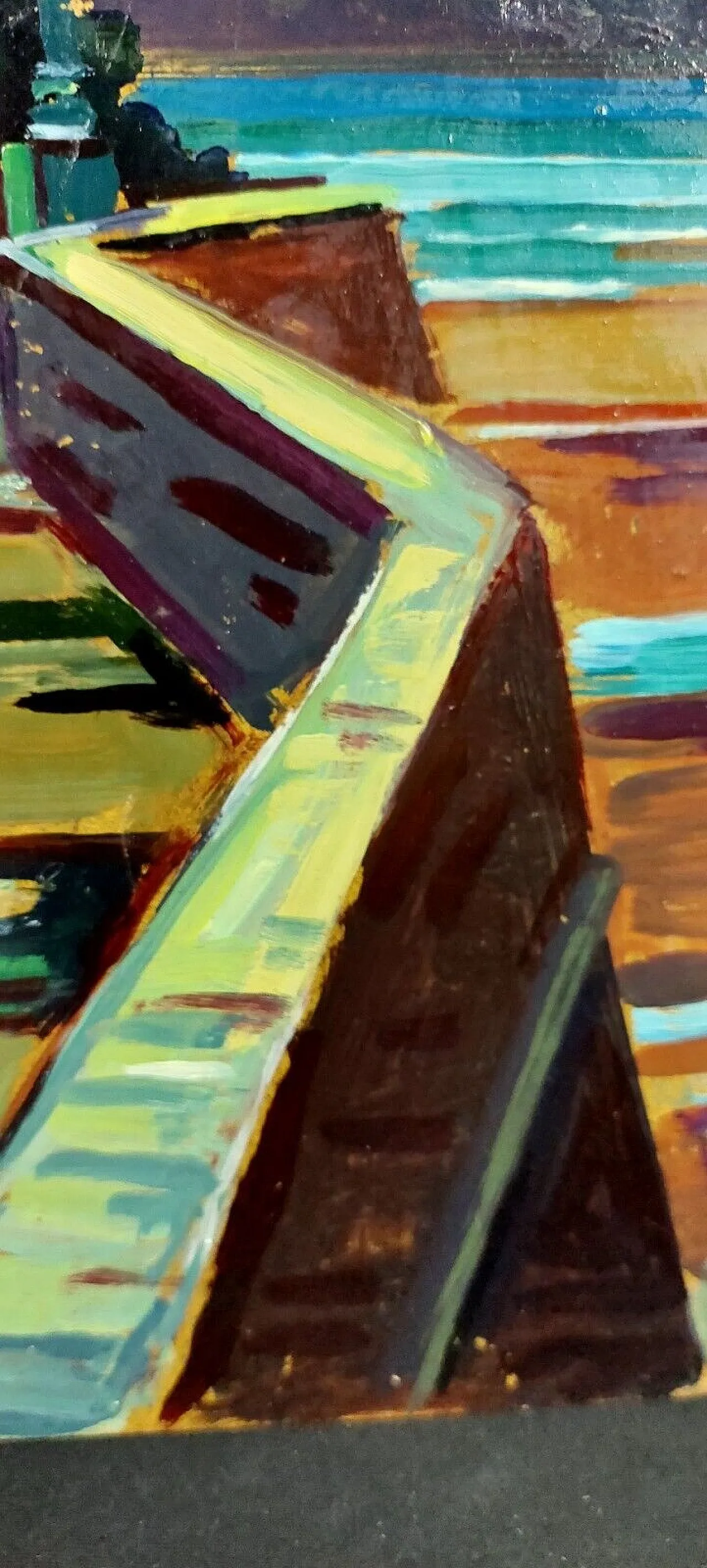 Livorno, oil on faesite, 1970s 3