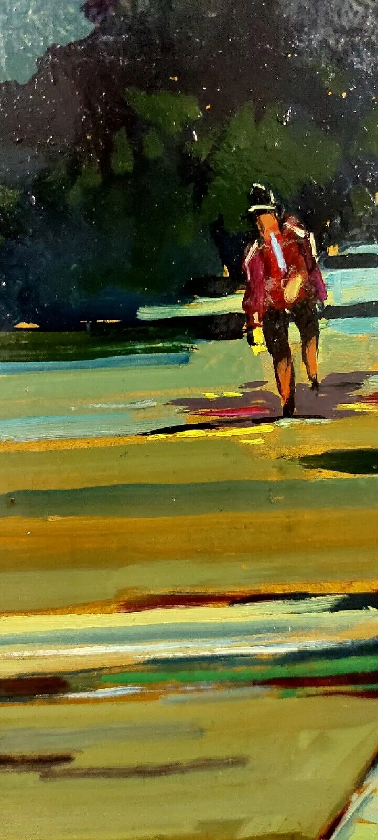 Livorno, oil on faesite, 1970s 4