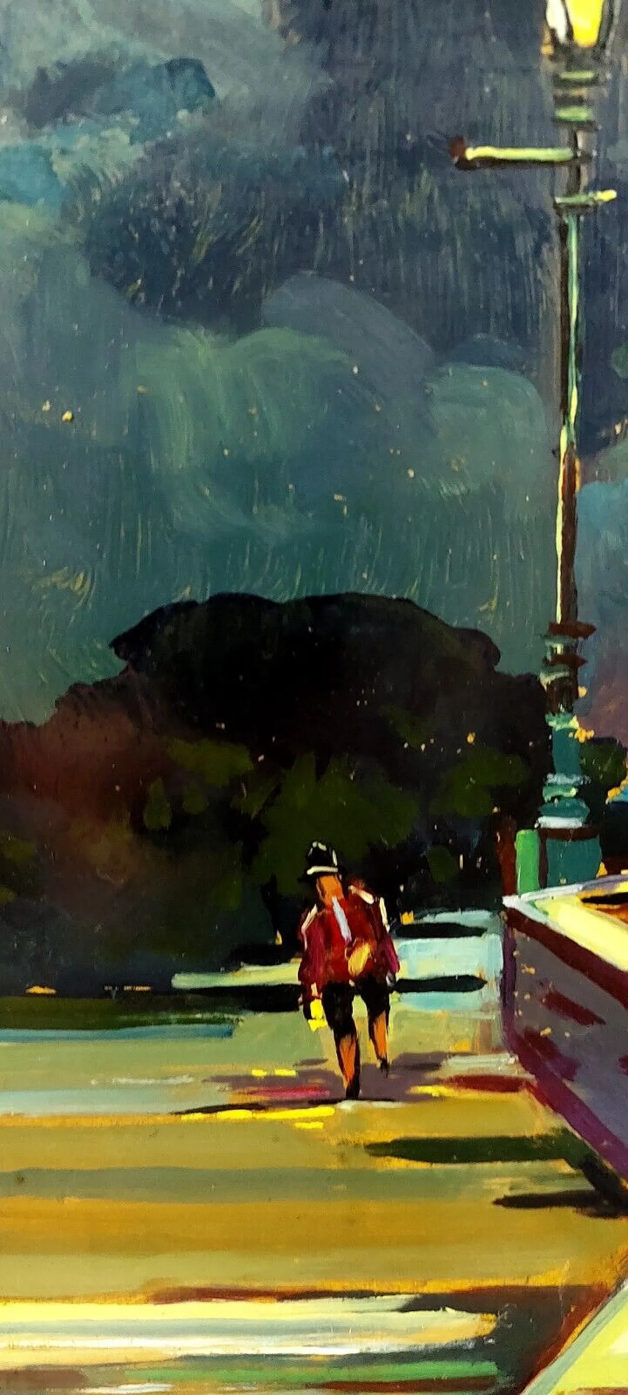 Livorno, oil on faesite, 1970s 10