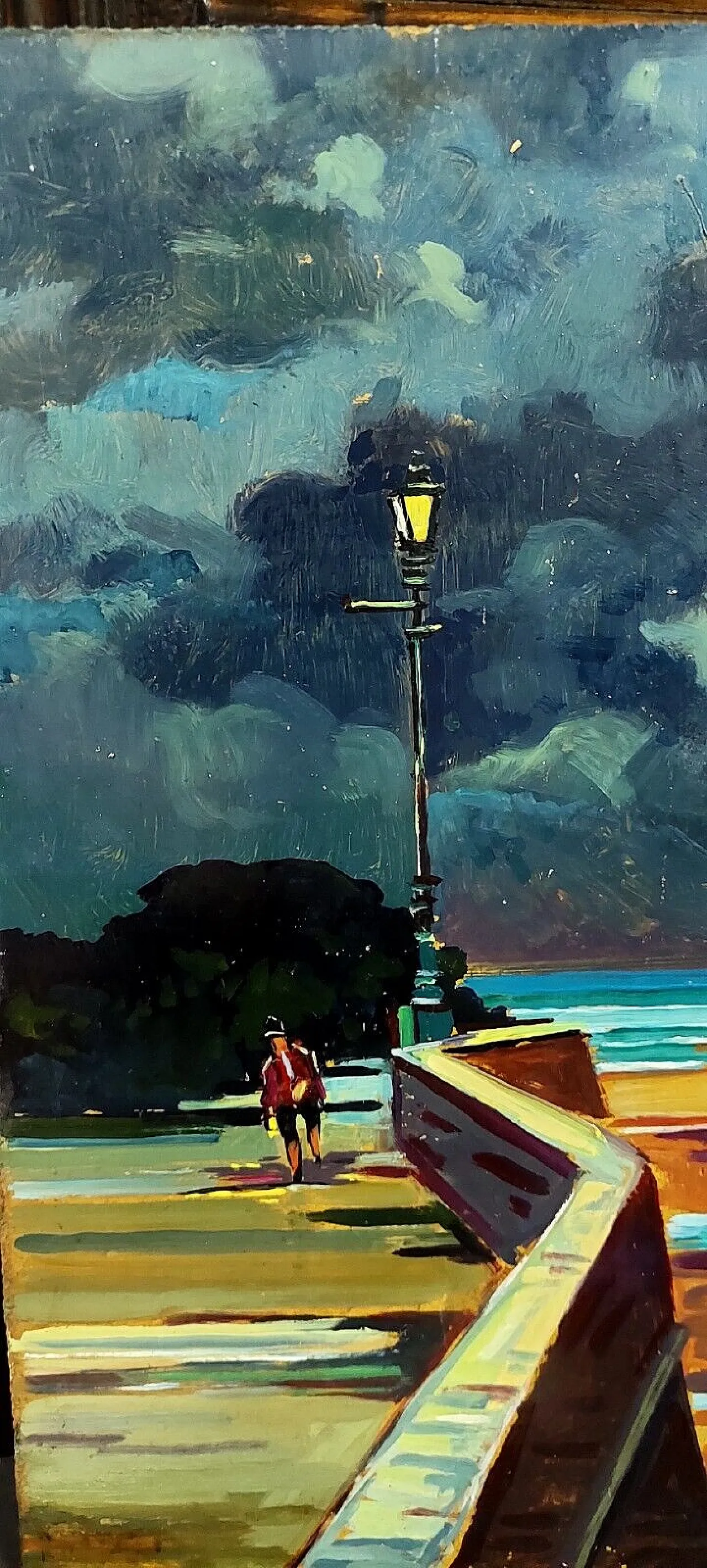 Livorno, oil on faesite, 1970s 14