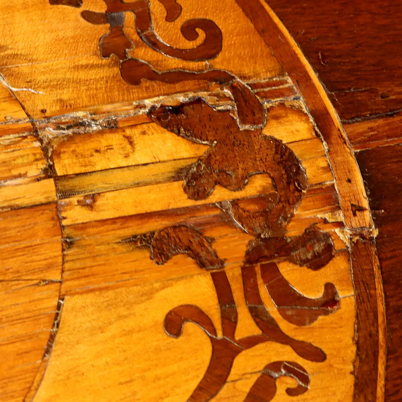 Round walnut table, second half of the 19th century 5