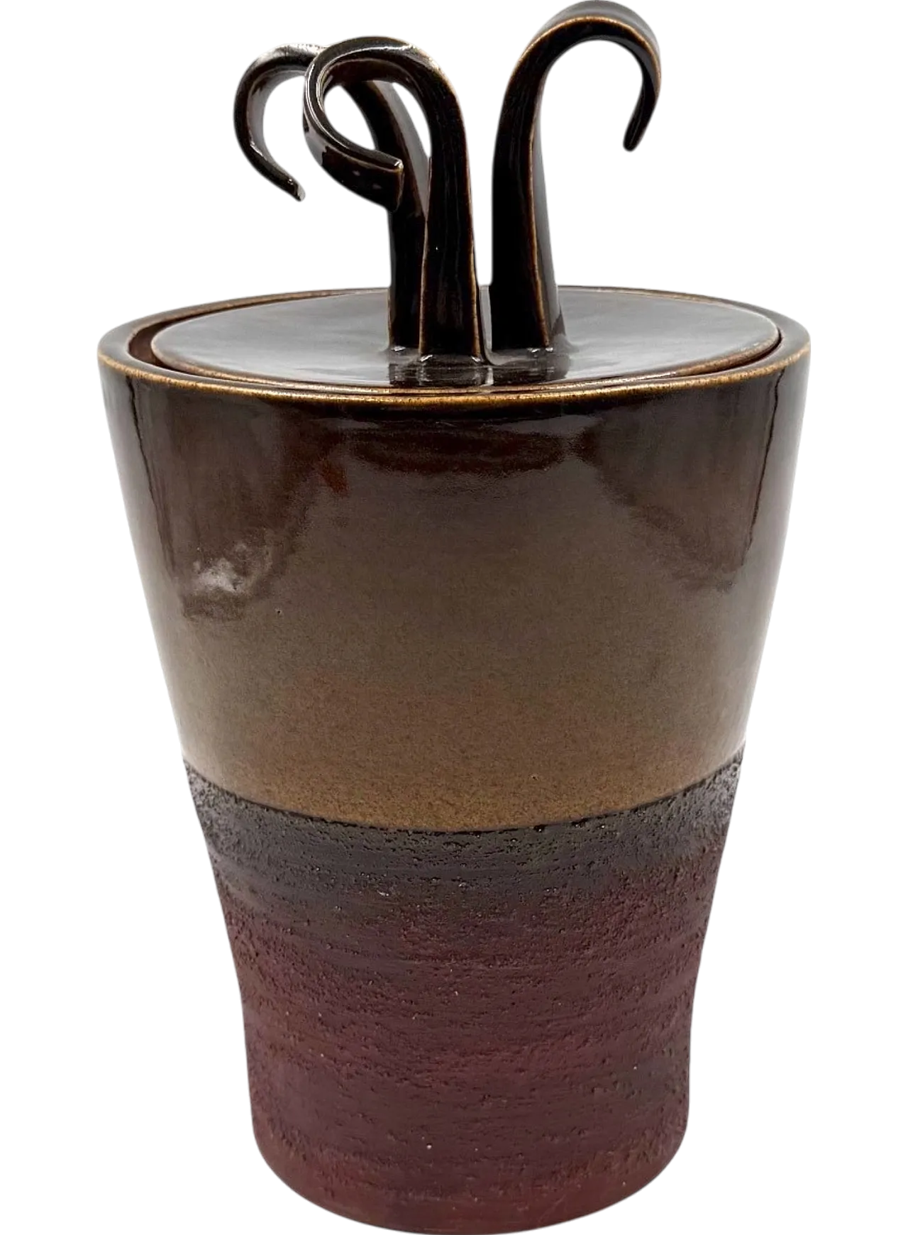 Mid-Century Style Brown Ceramic Vase, Gabriele Bucci, ca. 2000s 13