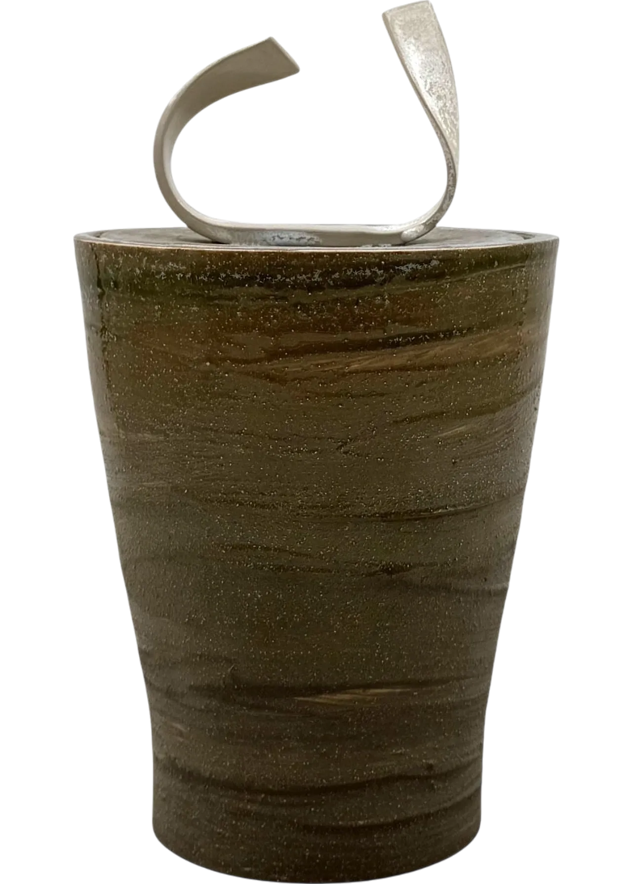 Vaso in ceramica verde scuro Gabriele Bucci, anni 2000 19