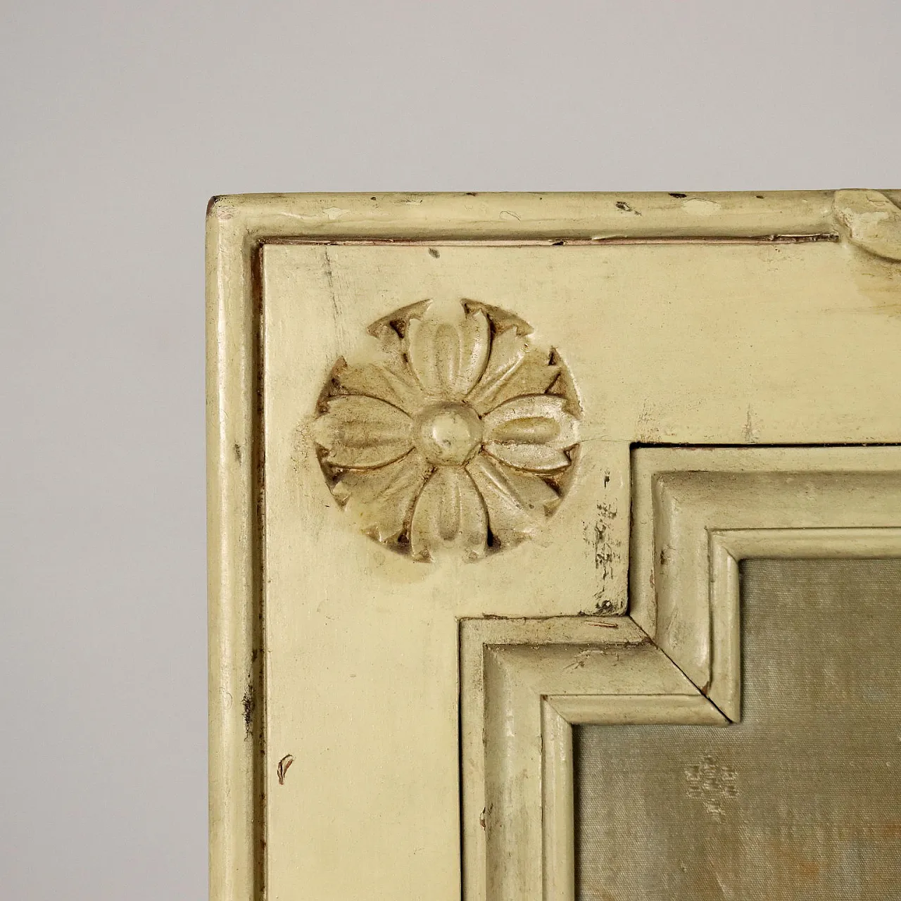 Neoclassical style lacquered wood and fabric screen 4