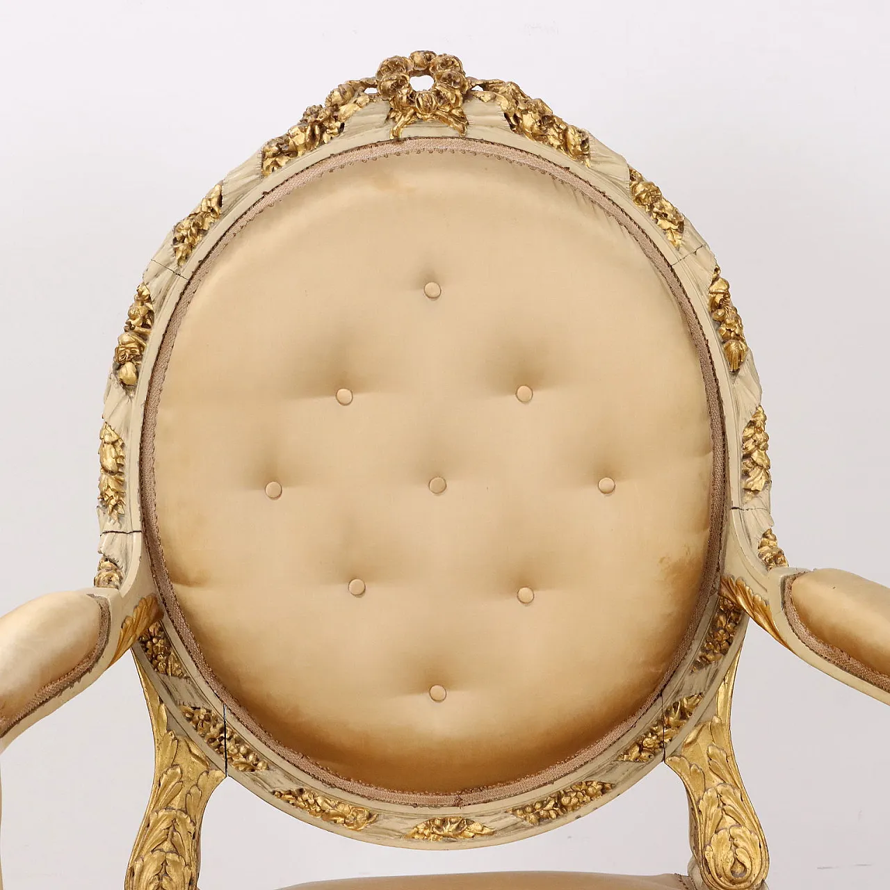 Lacquered and gilded wooden lounge, 20th century 6