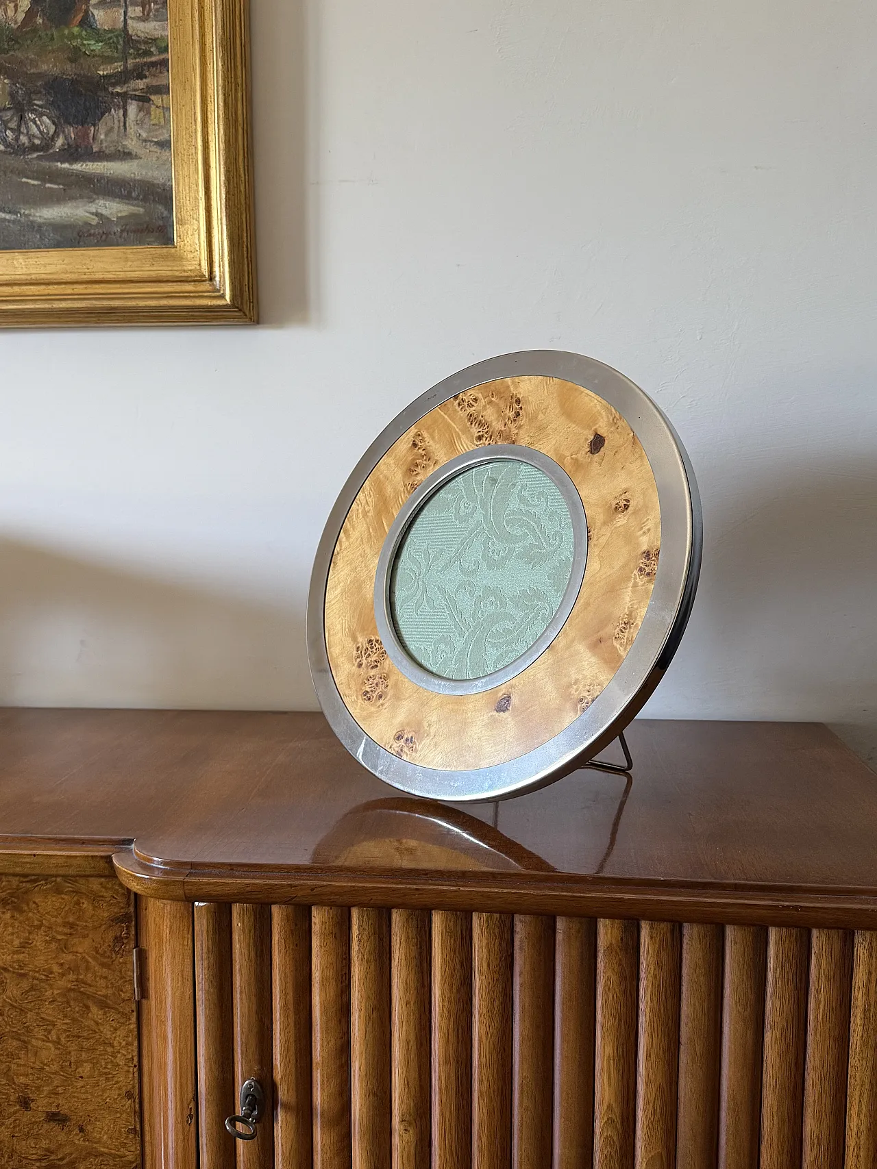 Hollywood Regency Large Burl Picture Frame, Nucci Valsecchi, 1970 4