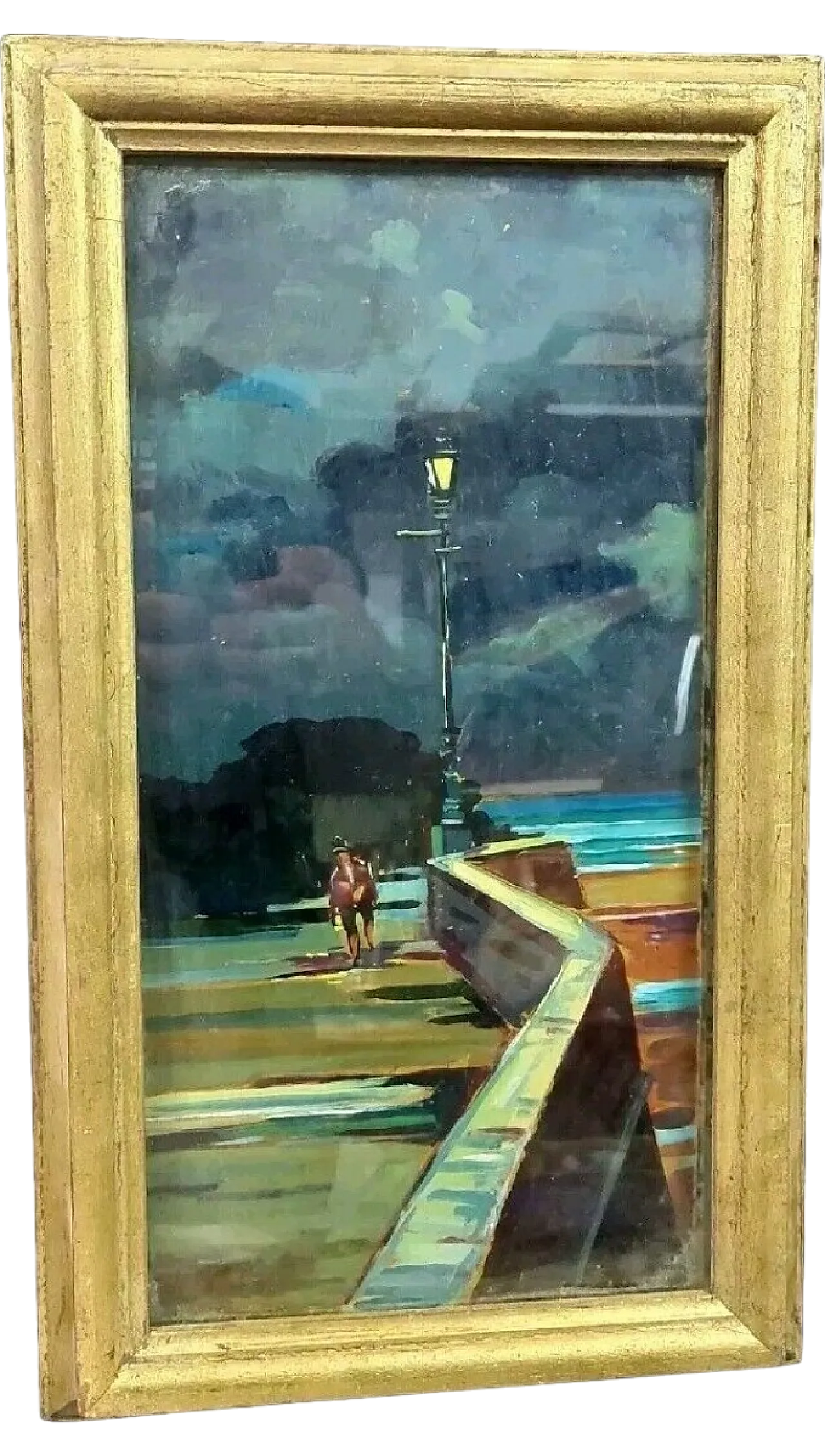 Livorno, oil on faesite, 1970s 16