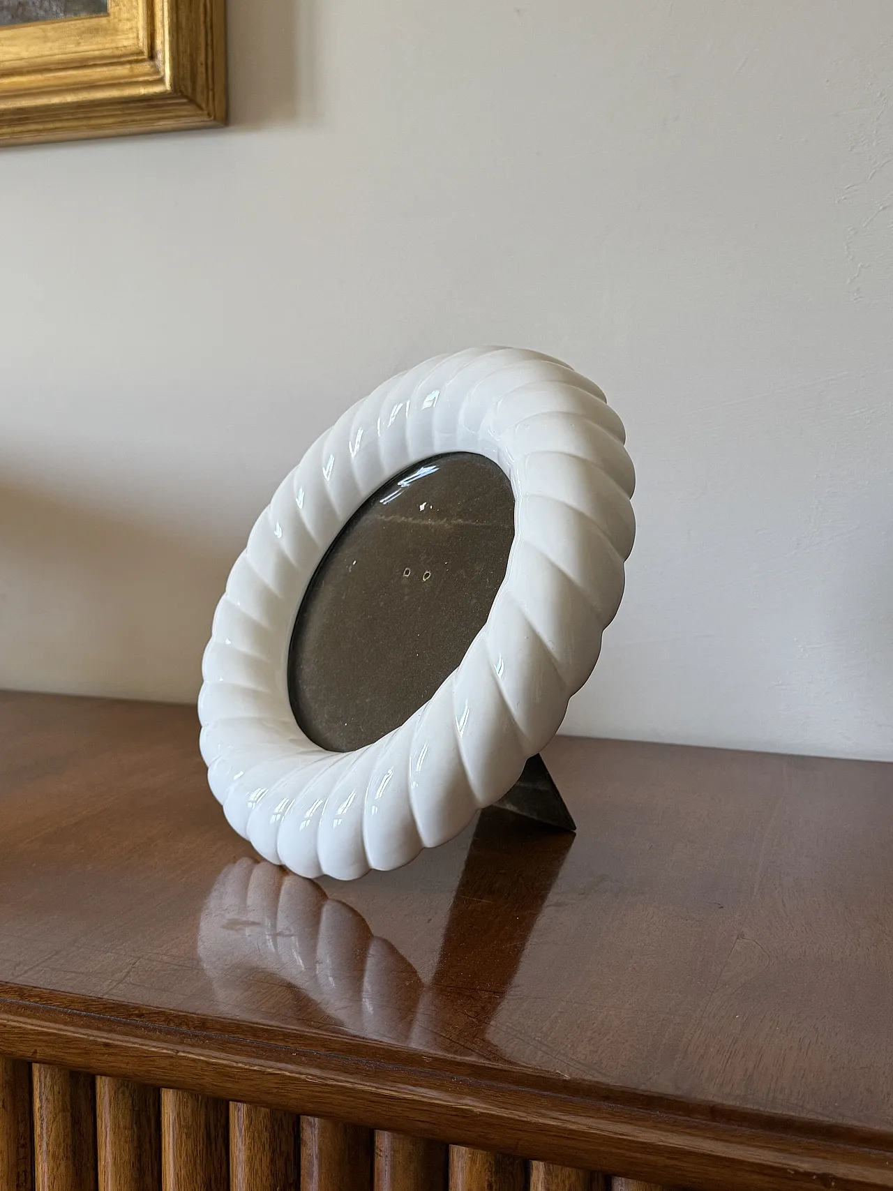 Hollywood Regency Ceramic Picture Frame, Tommaso Barbi Italy 1970s 2