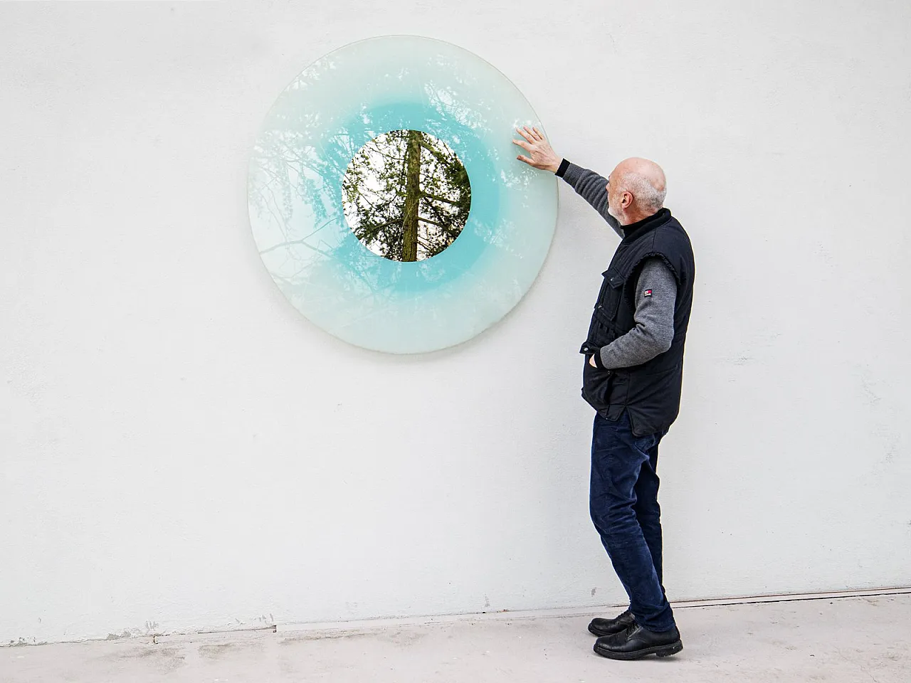 Wall Mirror by Angelo Micheli for Glas Italia, 1992 2