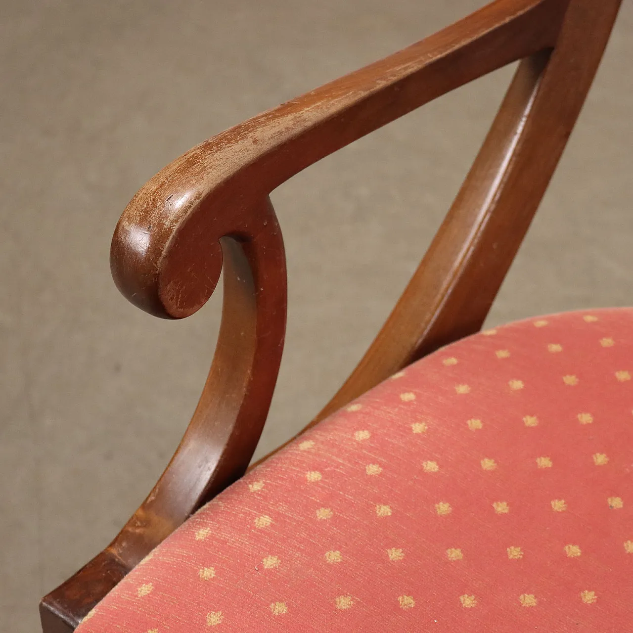 Empire-style armchair with footstool, 19th century 4