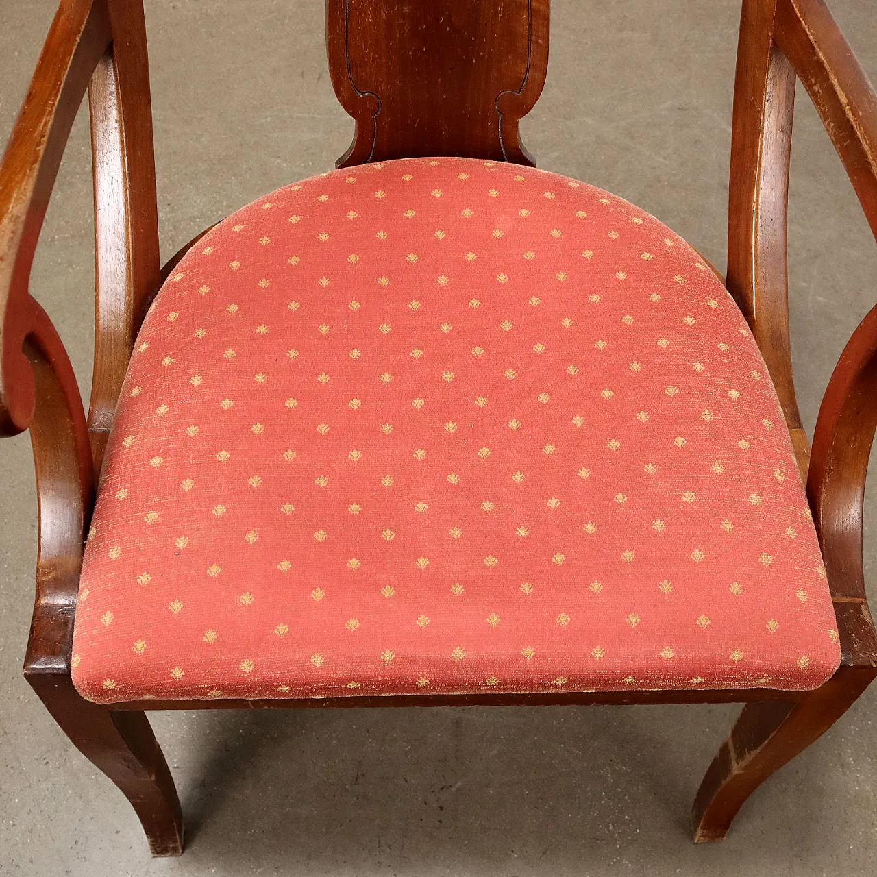 Empire-style armchair with footstool, 19th century 5