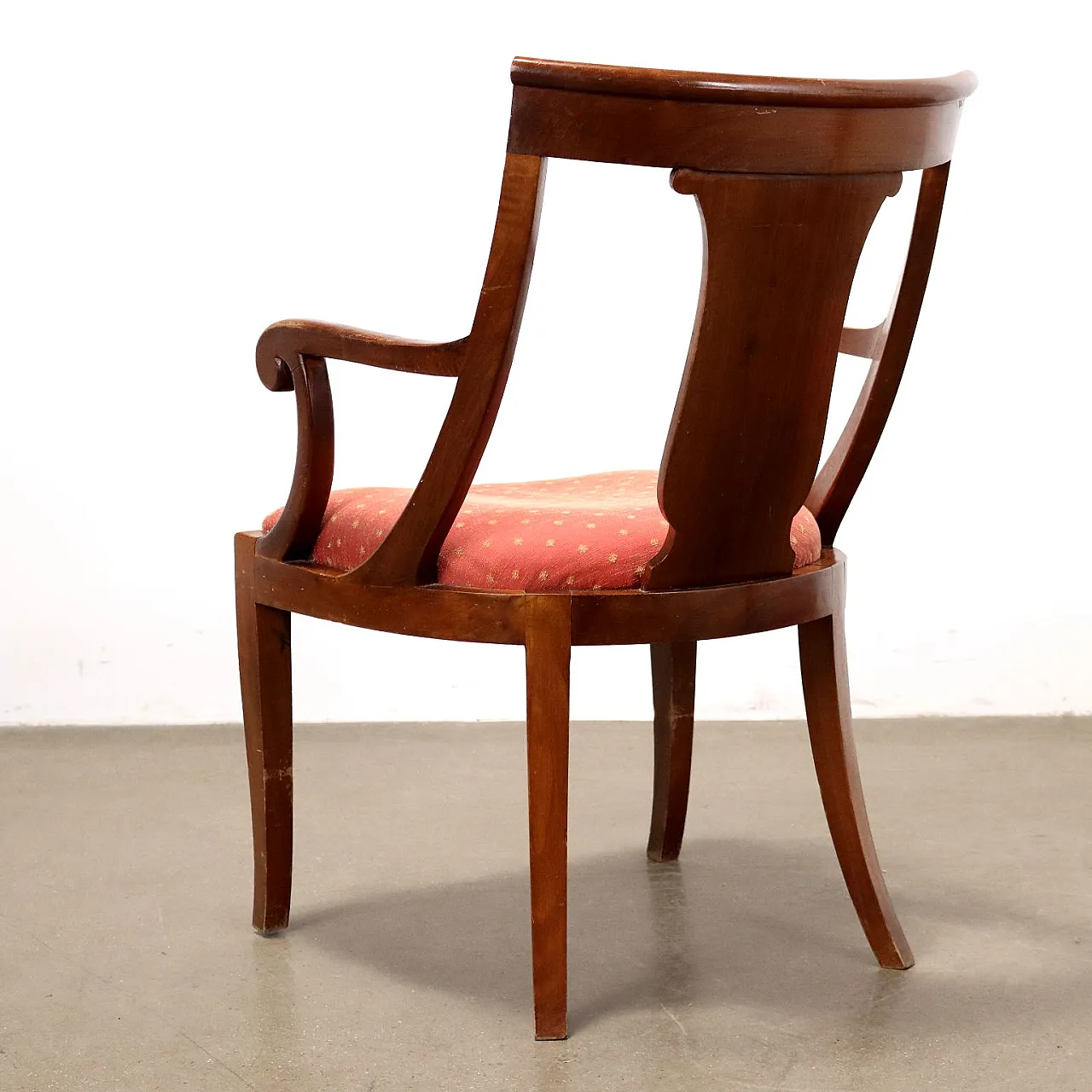 Empire-style armchair with footstool, 19th century 7