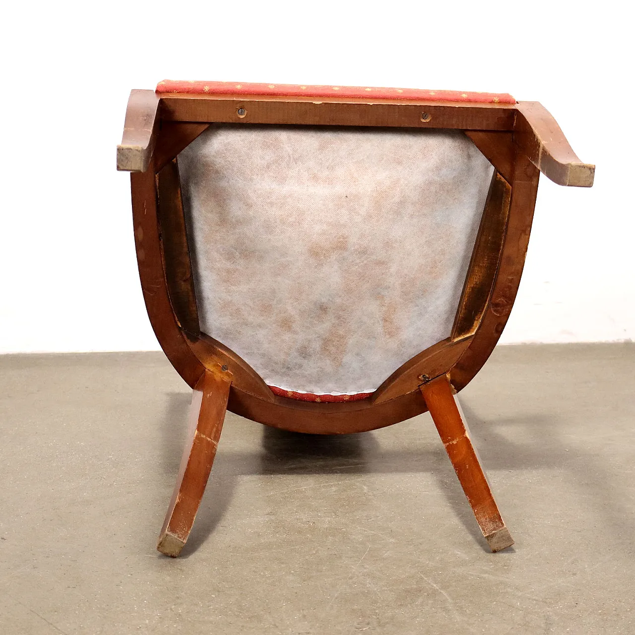 Empire-style armchair with footstool, 19th century 8