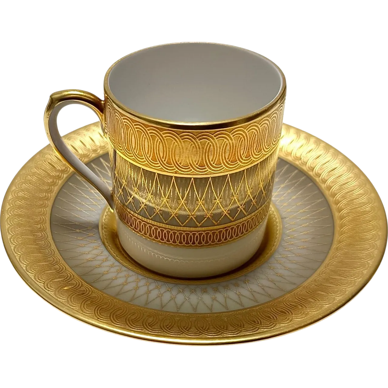 11 Porcelain and Pure Gold Coffee Cups by Hutschenreuther, 70s 9