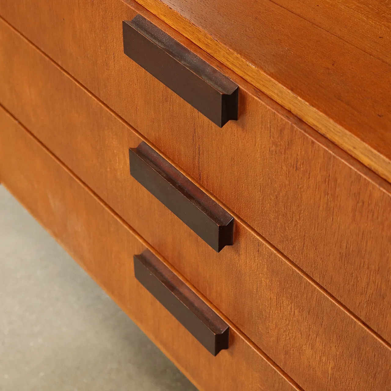 Wall bookcase in teak veneer, 1960s 8