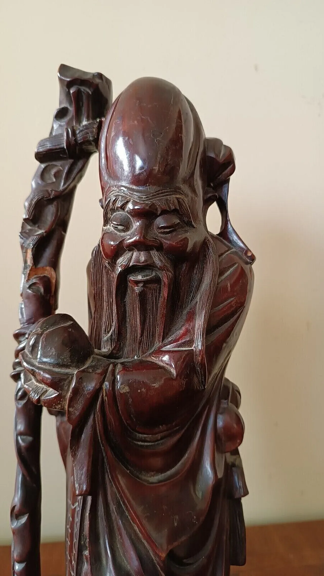 Wise man, wood carving, late 19th century 3