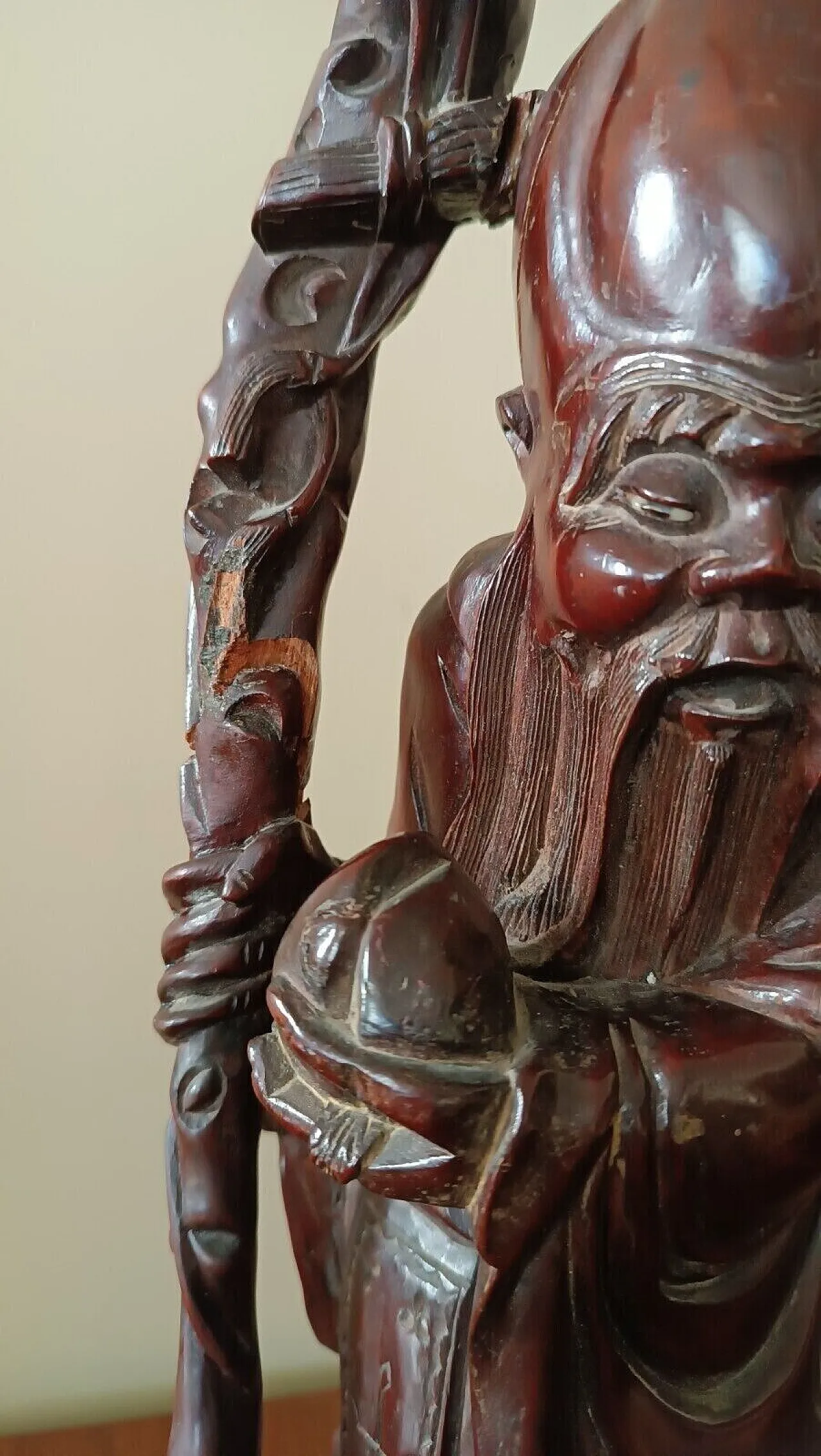 Wise man, wood carving, late 19th century 4
