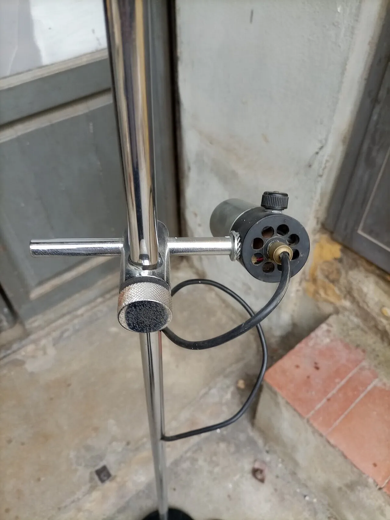 Adjustable chrome-plated steel floor lamp, 1970s 5