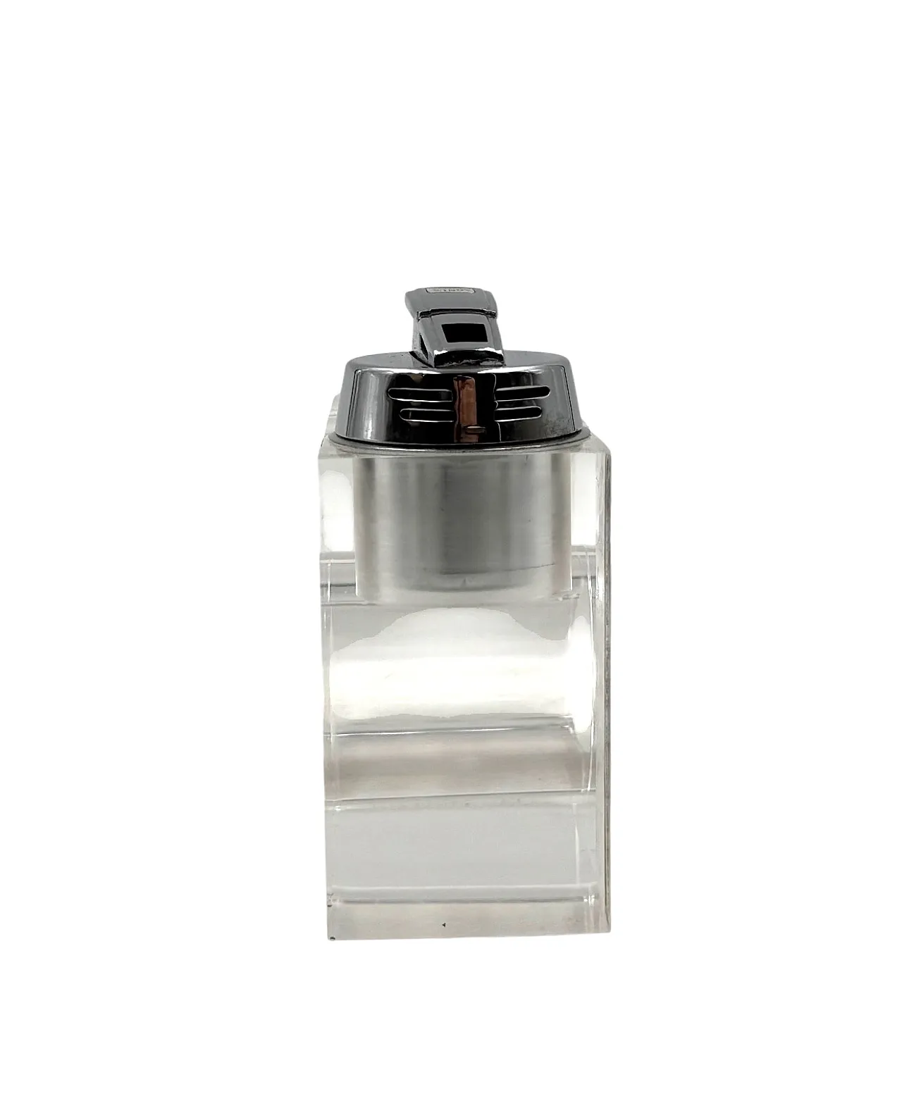 Accendino da tavolo in lucite trasparente Space Age, Italia, anni '70 9