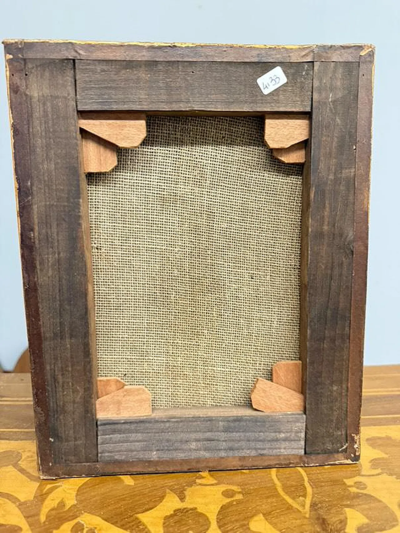 Oil painting on table, internal architecture, 1850 5