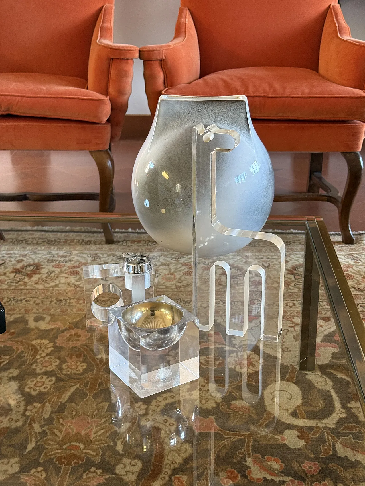 Silvio Russo, scultura giraffa in lucite, Guzzini Italia anni '70 4