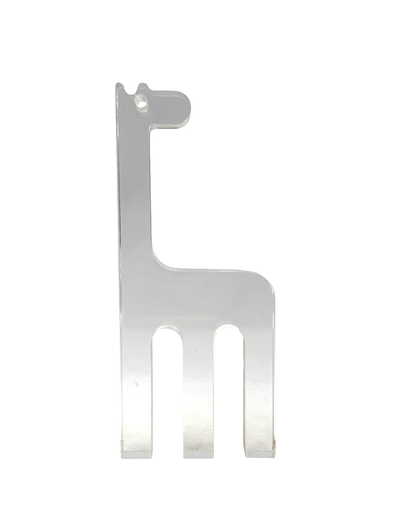 Silvio Russo, scultura giraffa in lucite, Guzzini Italia anni '70 8