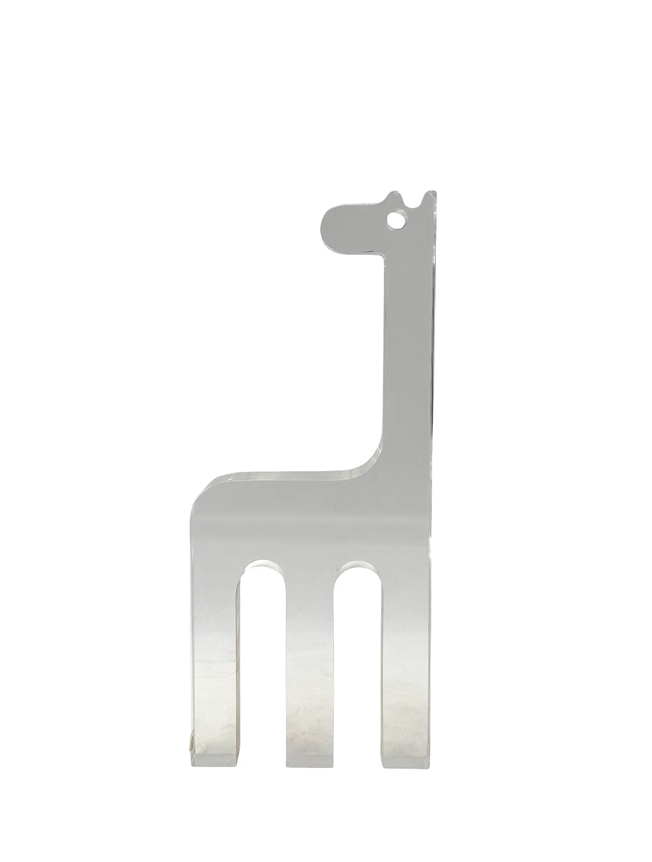 Silvio Russo, scultura giraffa in lucite, Guzzini Italia anni '70 10