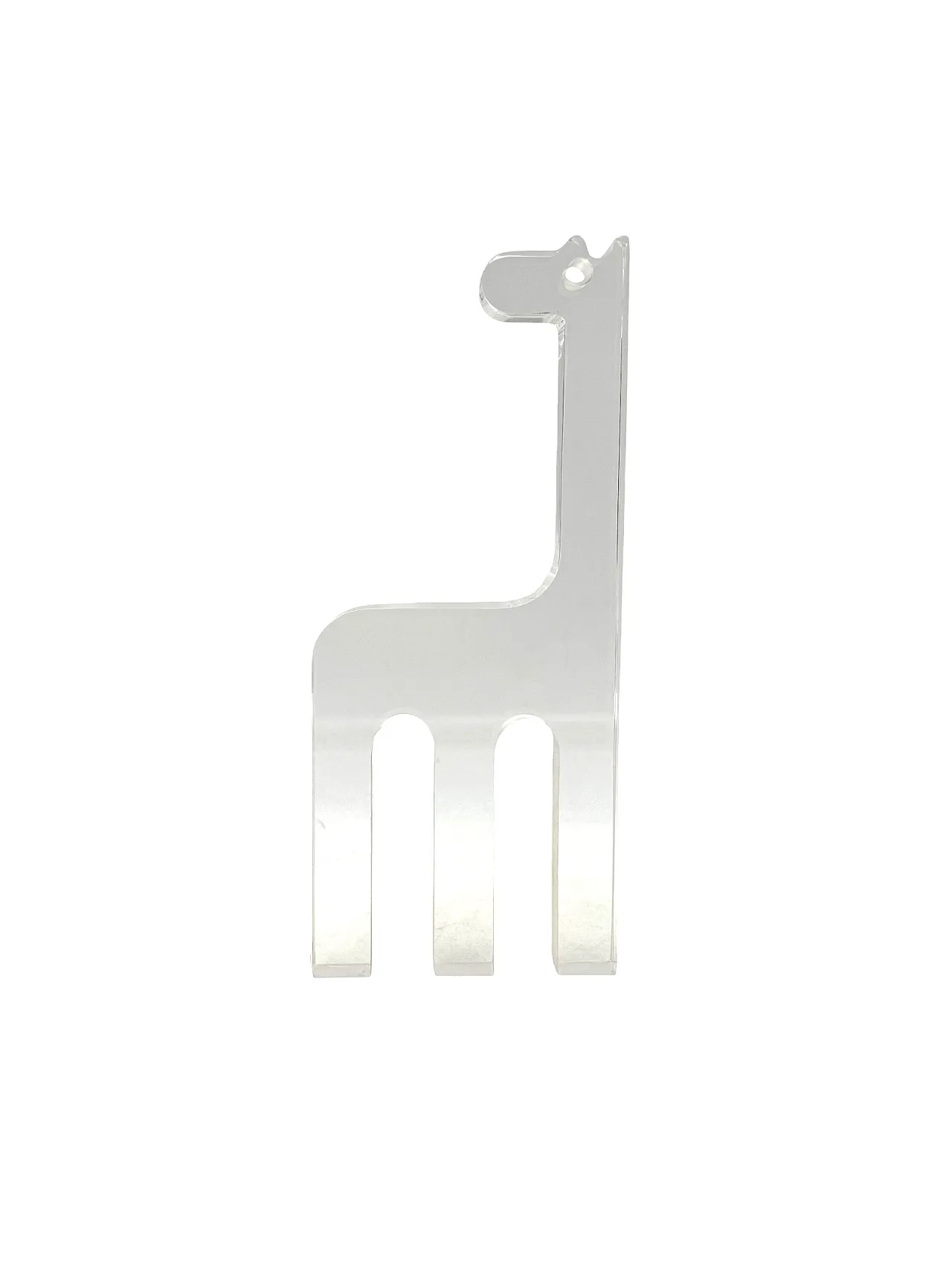 Silvio Russo, scultura giraffa in lucite, Guzzini Italia anni '70 12