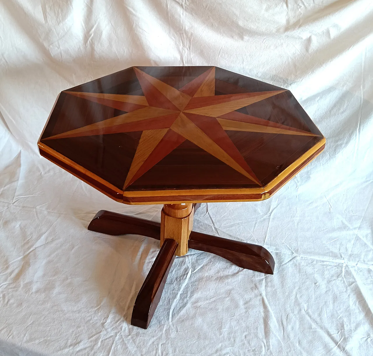 Tavolino di servizio con top ottagonale, anni '60 1