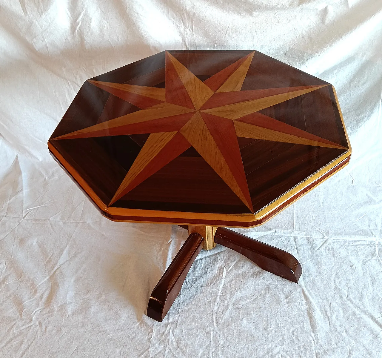 Tavolino di servizio con top ottagonale, anni '60 8