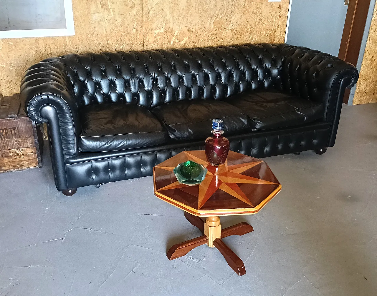 Tavolino di servizio con top ottagonale, anni '60 13