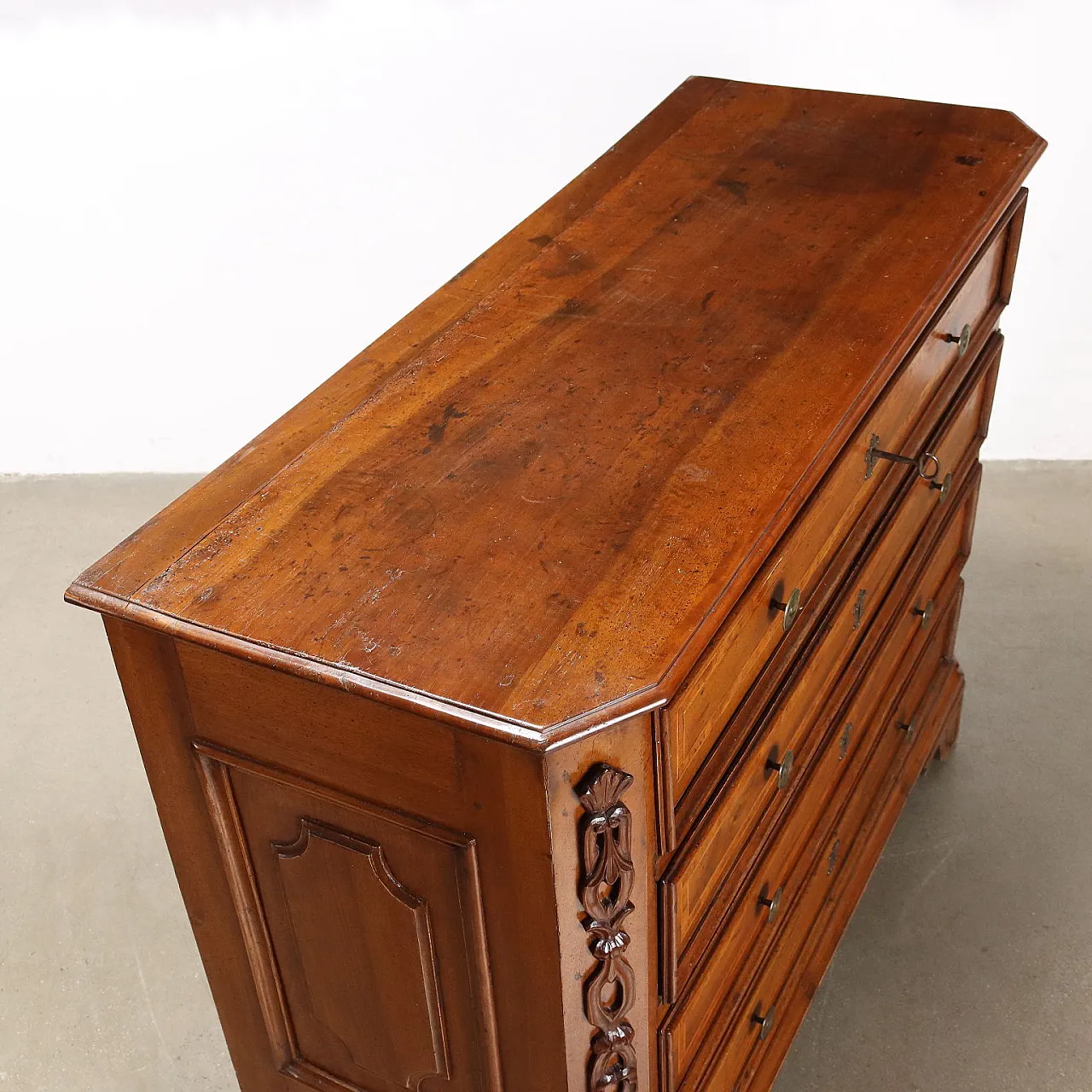 Cassettone Barocco in noce, '700 8