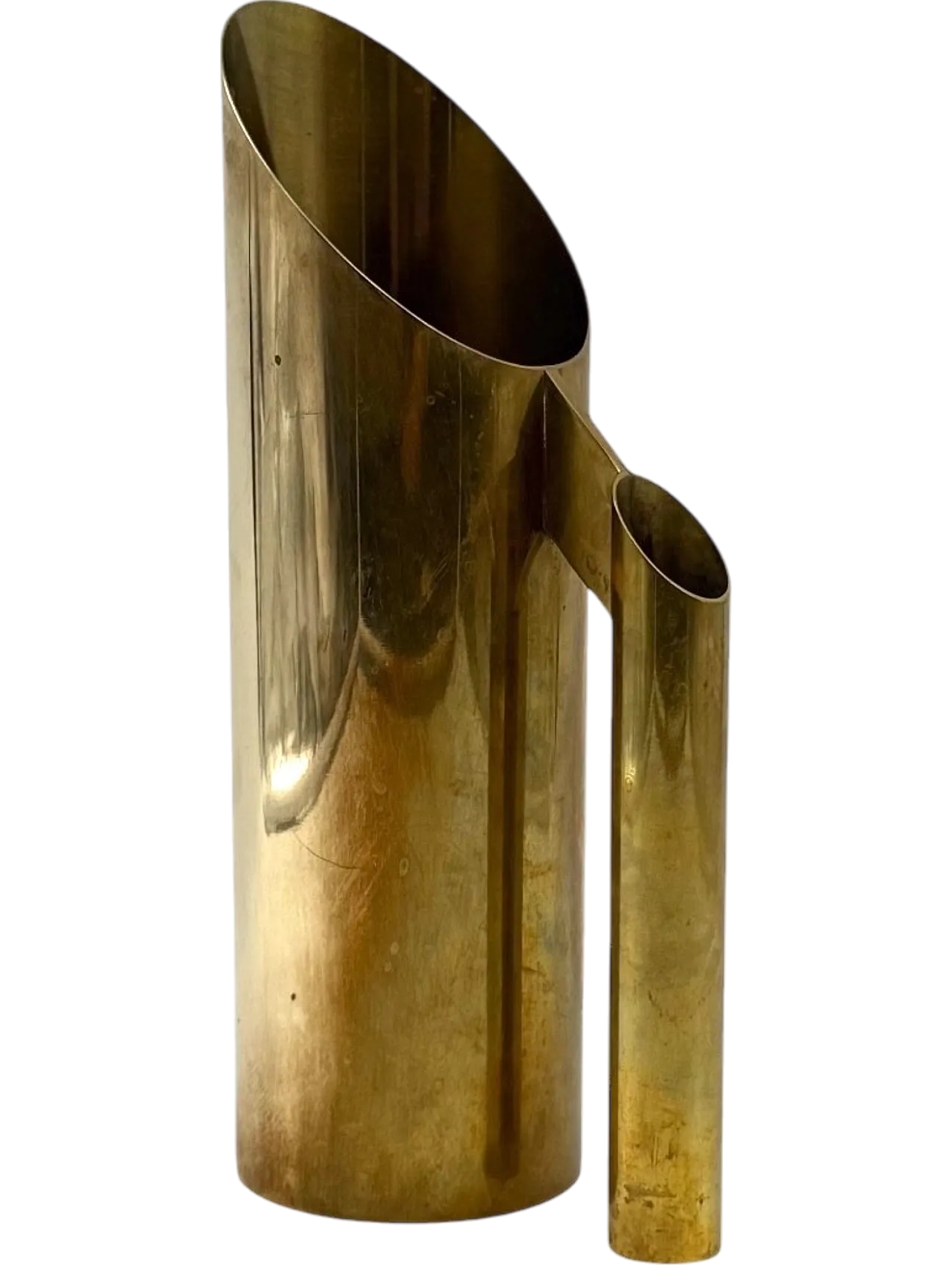 Hollywood Regency Brass Jug / Vase, Kaleb Italy 1970s 12