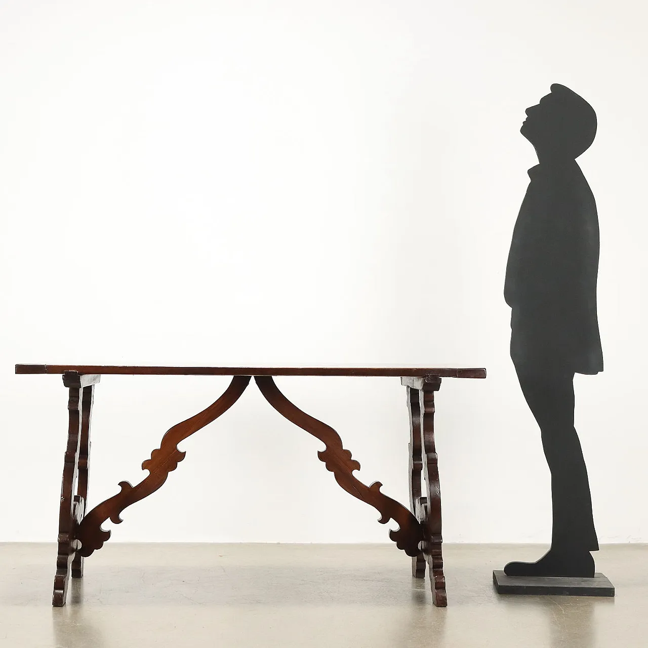 Tavolo fratino in noce antico, fine '900 2