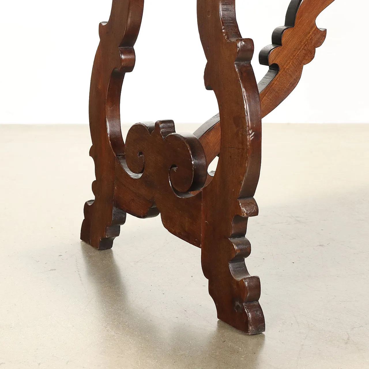 Tavolo fratino in noce antico, fine '900 4