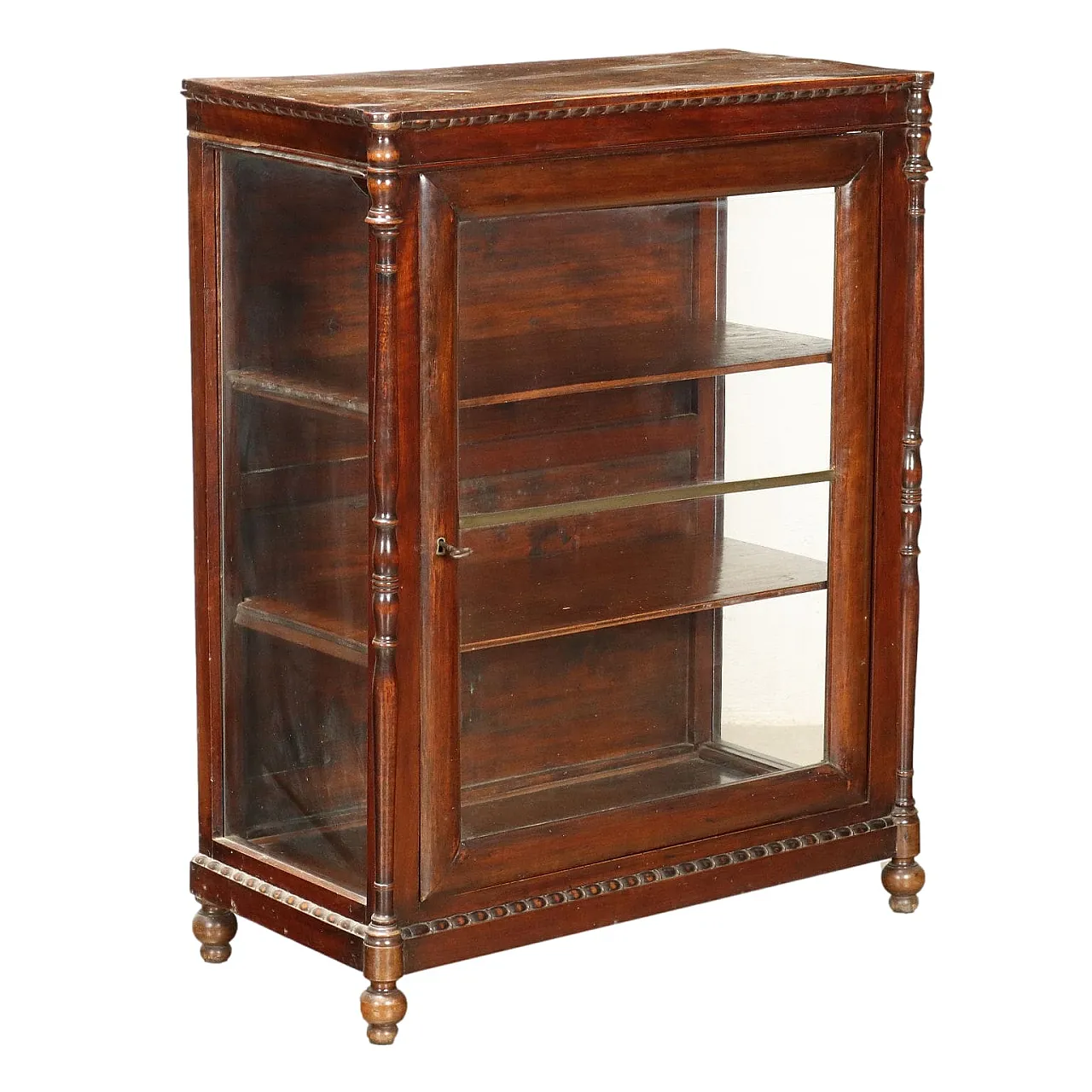 Louis Philippe walnut display case, second quarter 19th century 1