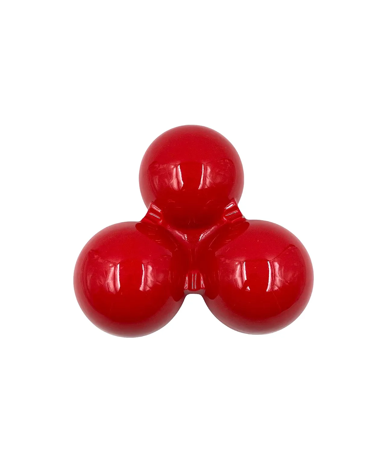 Posacenere in ceramica rossa di Roberto Rigon per Bertoncello, 1970 1