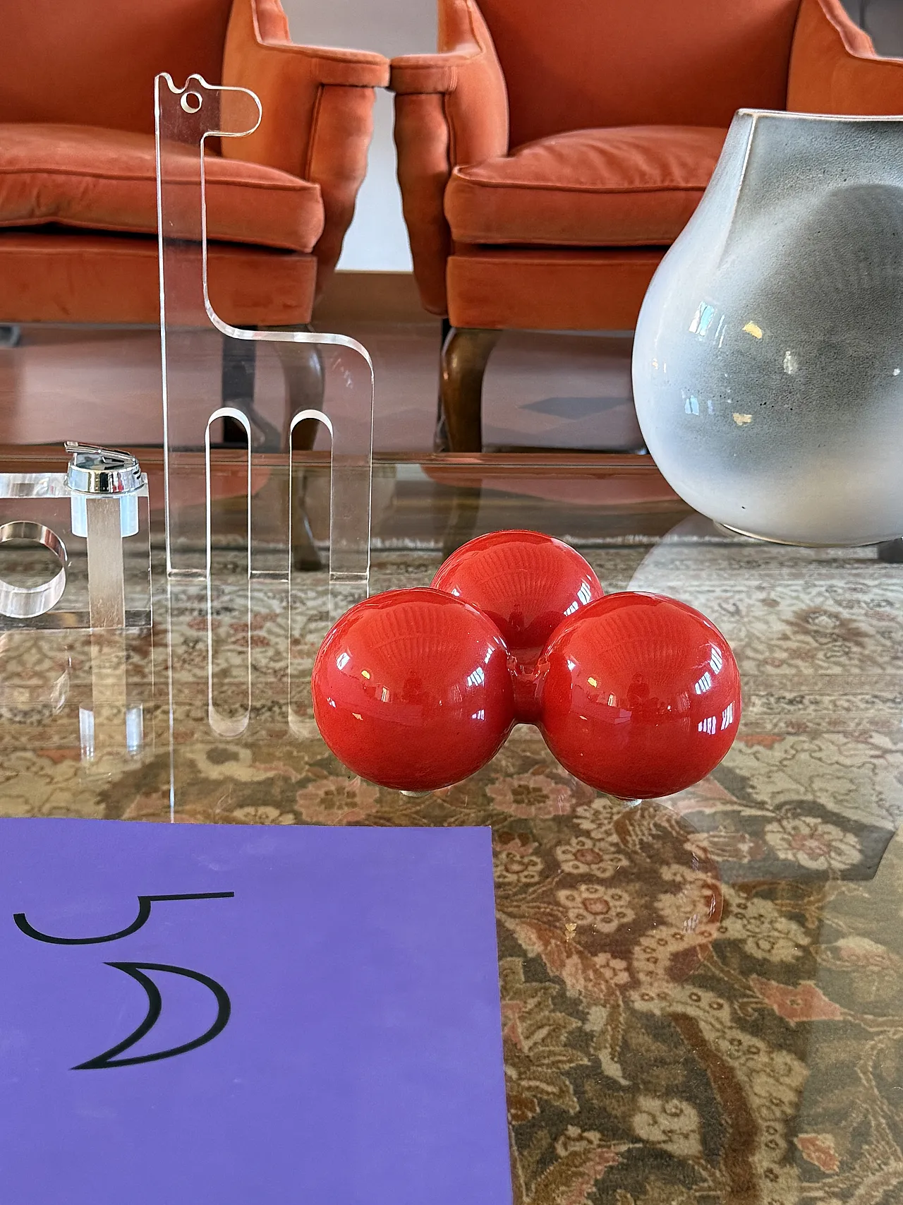 Posacenere in ceramica rossa di Roberto Rigon per Bertoncello, 1970 7