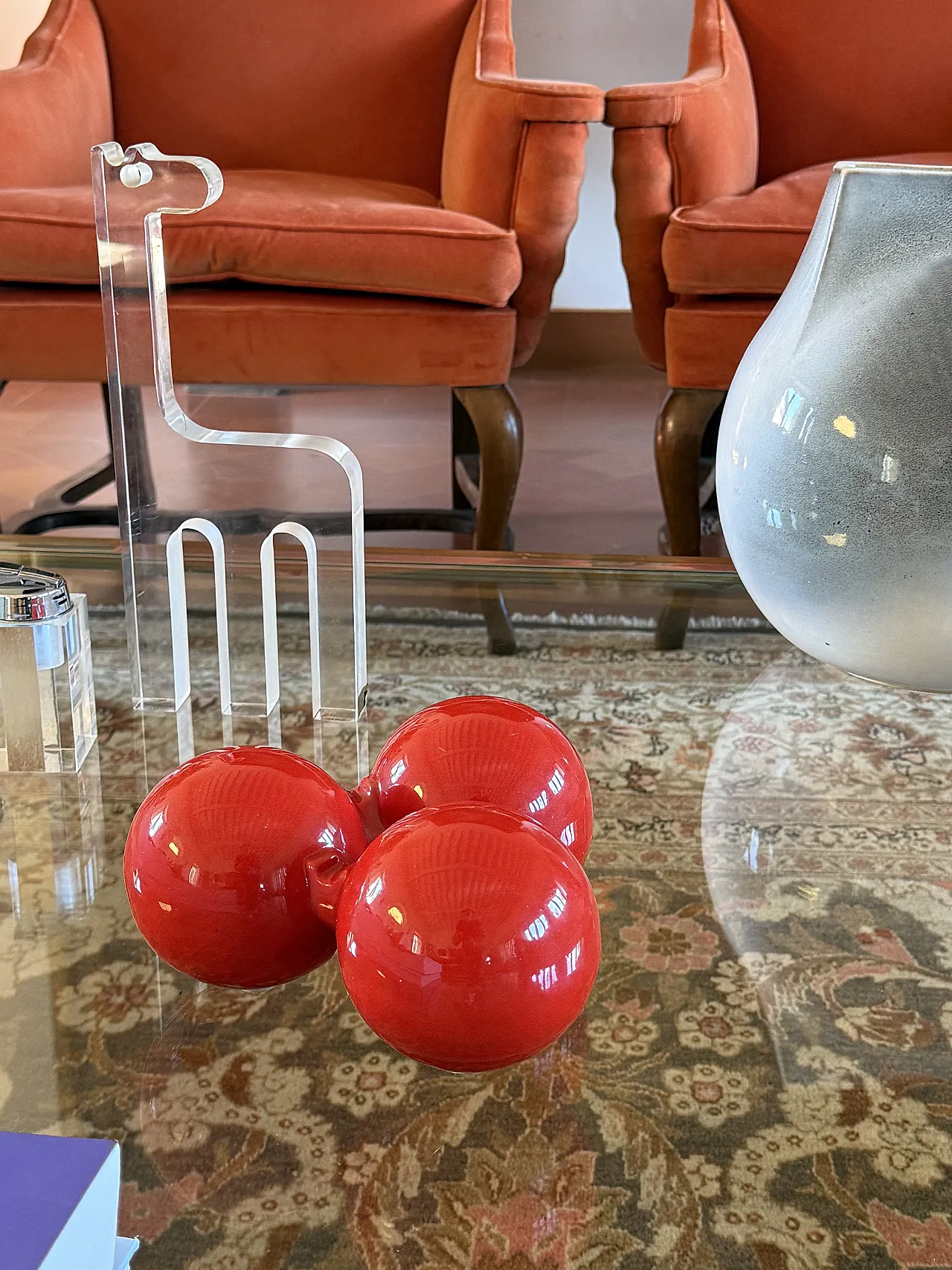 Posacenere in ceramica rossa di Roberto Rigon per Bertoncello, 1970 8