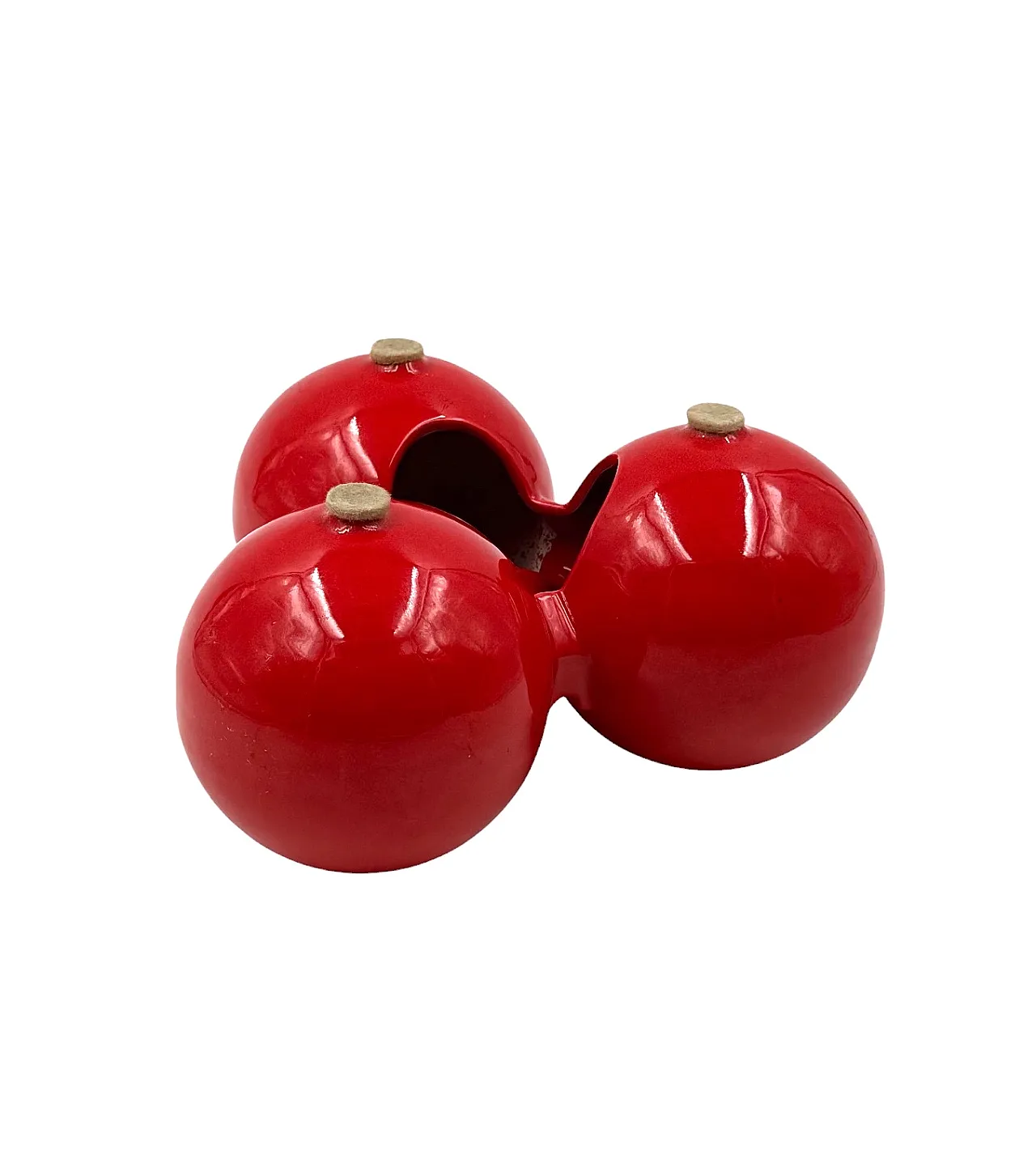 Posacenere in ceramica rossa di Roberto Rigon per Bertoncello, 1970 21