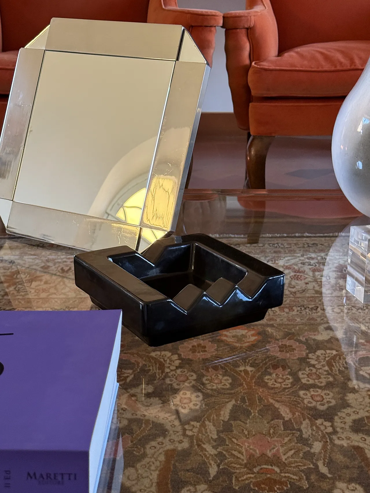 Posacenere postmoderno in ceramica stile di Ettore Sottsass, anni '80 5