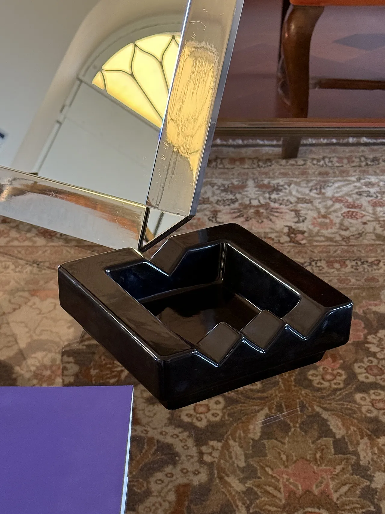 Posacenere postmoderno in ceramica stile di Ettore Sottsass, anni '80 6