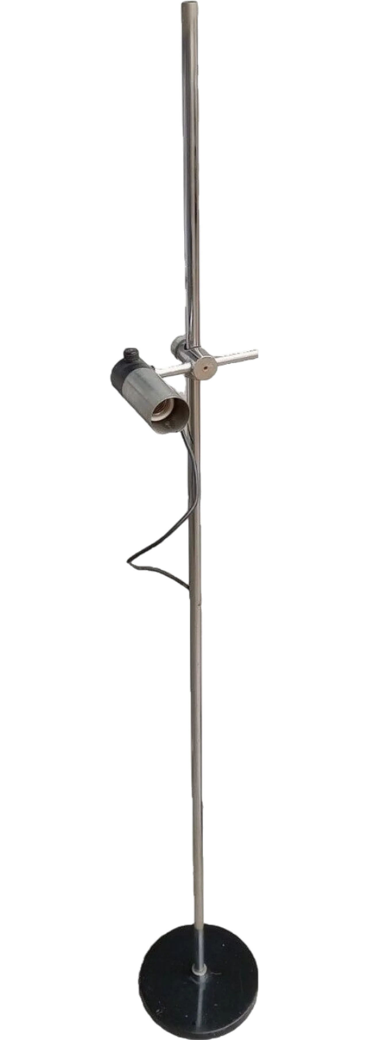 Adjustable chrome-plated steel floor lamp, 1970s 11
