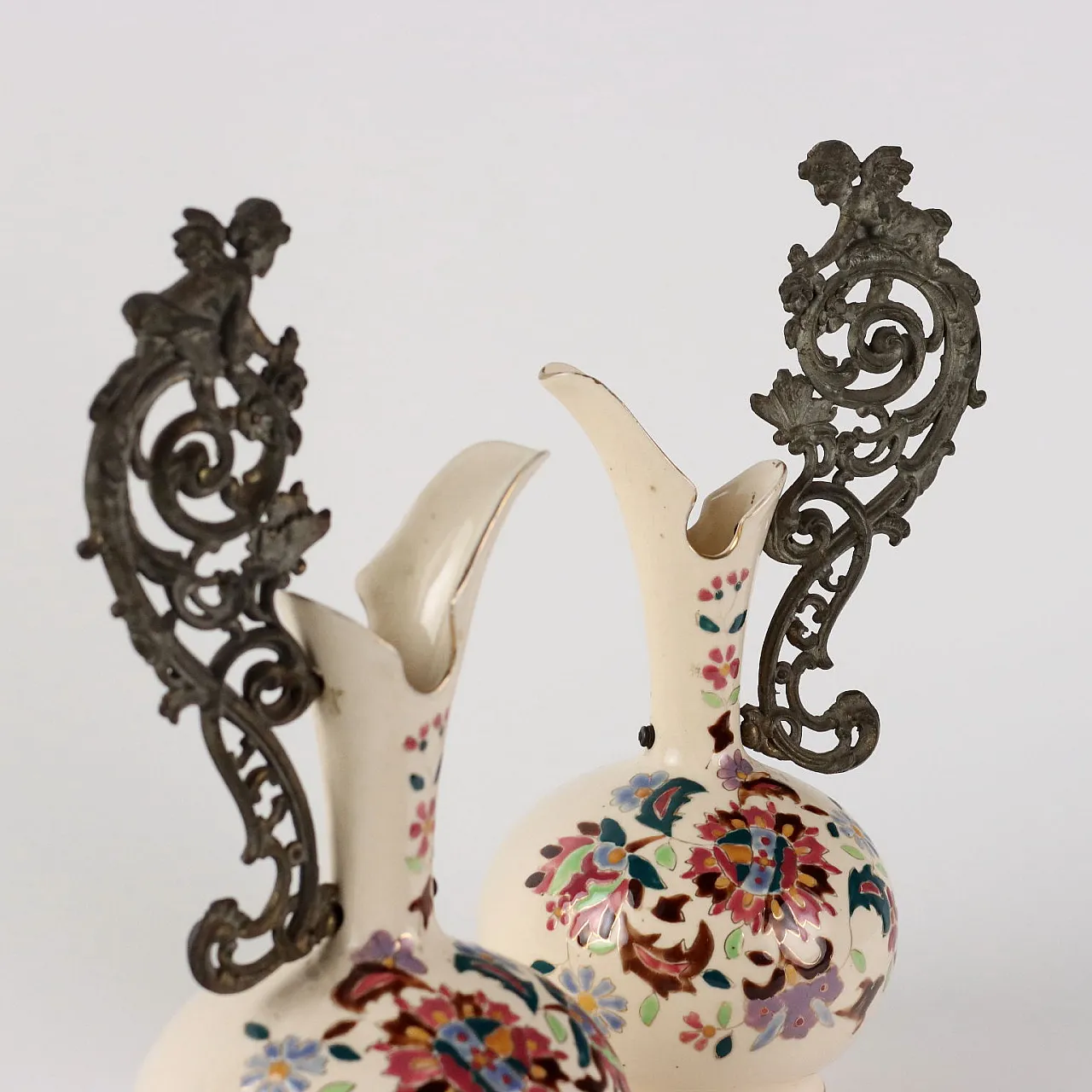 Coppia di anfore in ceramica e antimonio, fine '900 3