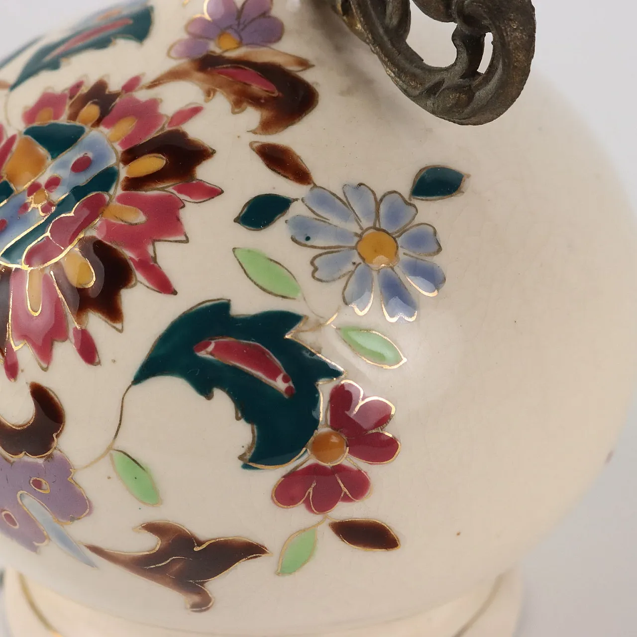 Coppia di anfore in ceramica e antimonio, fine '900 8